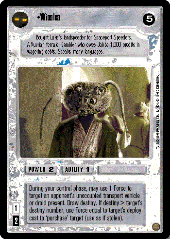 Decipher SWCCG Star Wars CCG Wioslea (WB)