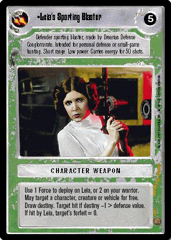 Decipher SWCCG Star Wars CCG Leia's Sporting Blaster (WB)