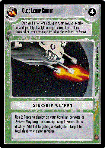 Decipher SWCCG Star Wars CCG Quad Laser Cannon (WB)