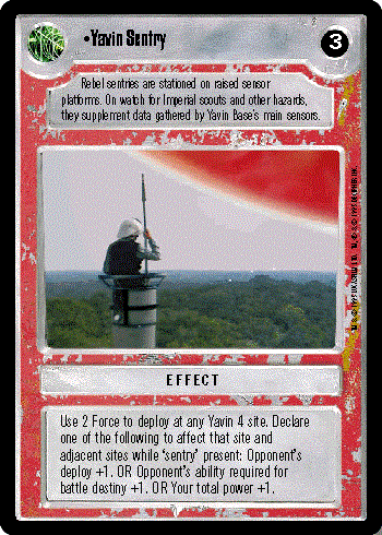 Decipher SWCCG Star Wars CCG Yavin Sentry (WB)