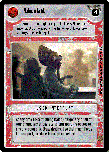 Decipher SWCCG Star Wars CCG Nabrun Leids (WB)