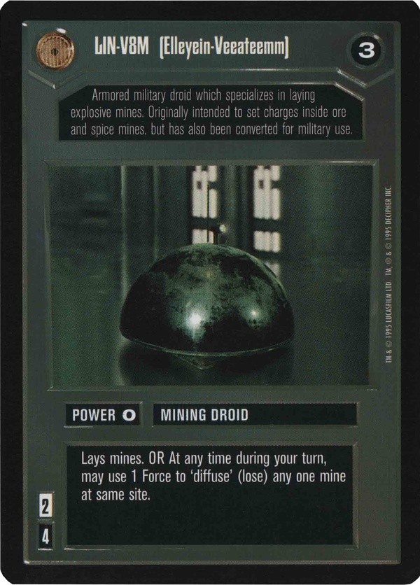 Decipher SWCCG Star Wars CCG LIN-V8M (Elleyein-Veeateemm) (WB)