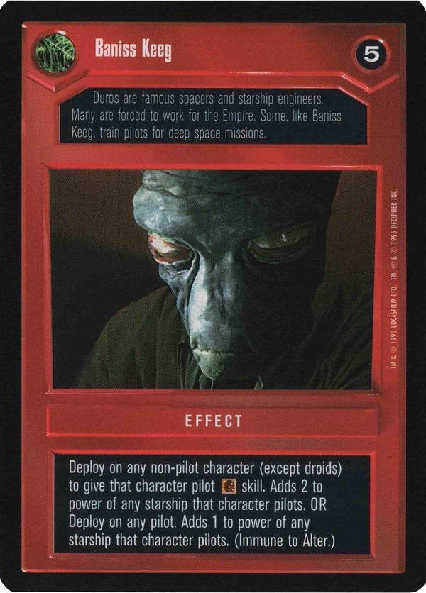 Decipher SWCCG Star Wars CCG Baniss Keeg (WB)