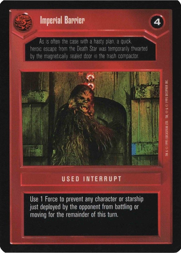 Decipher SWCCG Star Wars CCG Imperial Barrier (WB)