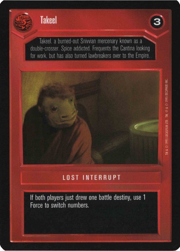 Decipher SWCCG Star Wars CCG Takeel (WB)