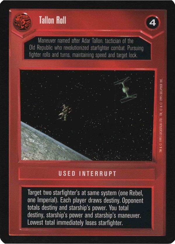 Decipher SWCCG Star Wars CCG Tallon Roll (WB)