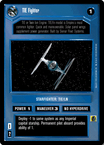 Decipher SWCCG Star Wars CCG TIE Fighter (WB)