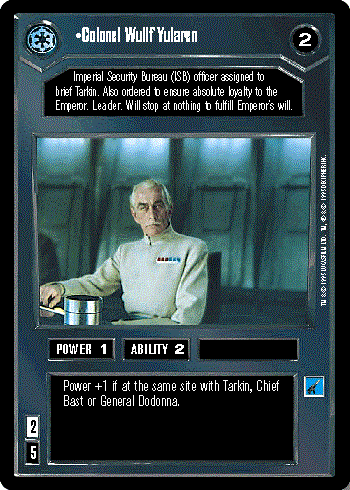 Decipher SWCCG Star Wars CCG Colonel Wullf Yularen (WB)