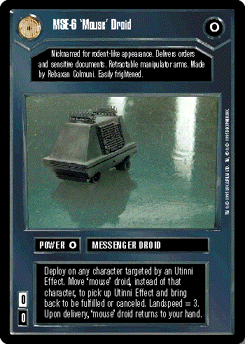Decipher SWCCG Star Wars CCG MSE-6 'Mouse' Droid (WB)