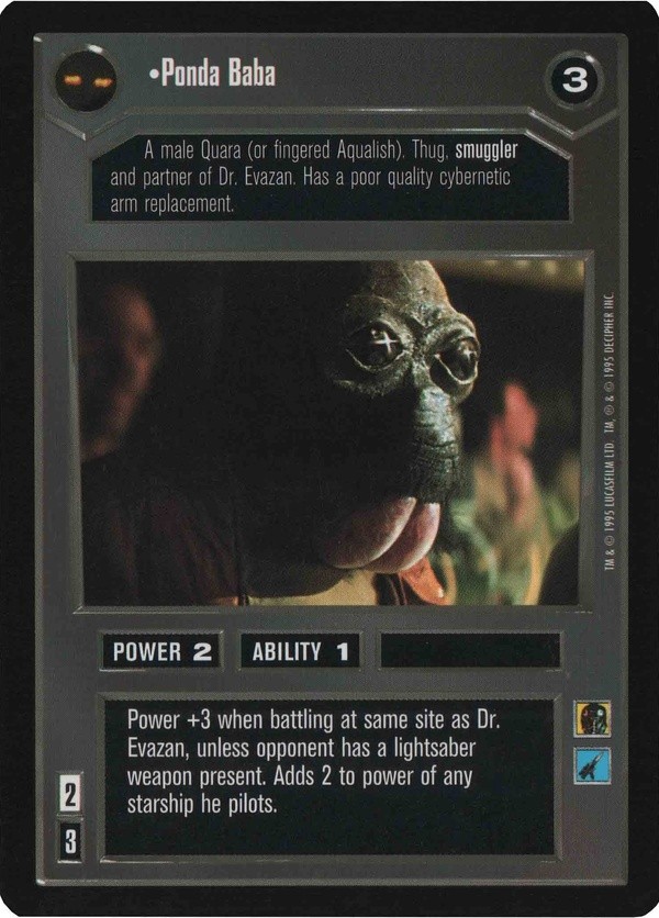 Decipher SWCCG Star Wars CCG Ponda Baba (WB)