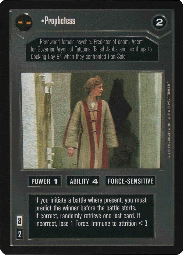 Decipher SWCCG Star Wars CCG Prophetess (WB)