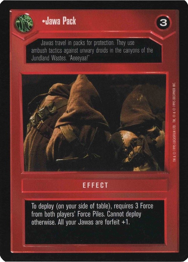 Decipher SWCCG Star Wars CCG Jawa Pack (WB)