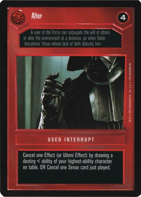 Decipher SWCCG Star Wars CCG Alter (WB)