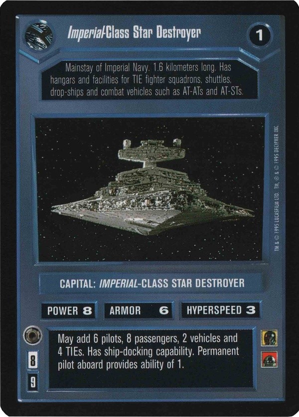 Decipher SWCCG Star Wars CCG Imperial-Class Star Destroyer (WB)