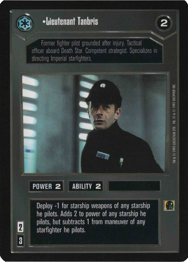 Decipher SWCCG Star Wars CCG Lieutenant Tanbris (WB)