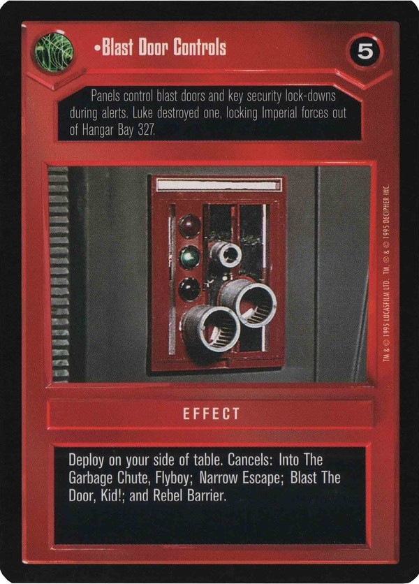 Decipher SWCCG Star Wars CCG Blast Door Controls (WB)