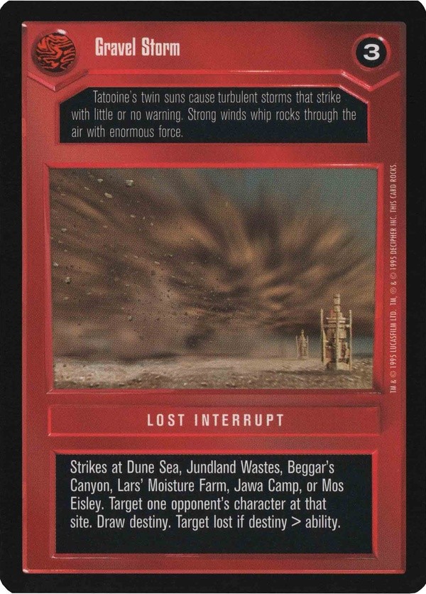 Decipher SWCCG Star Wars CCG Gravel Storm (WB)