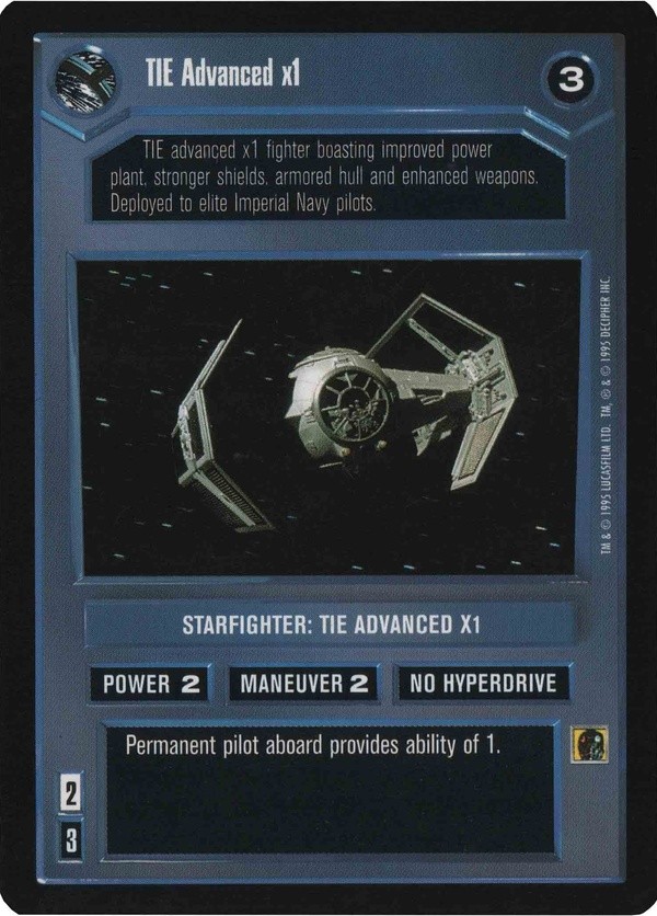 Decipher SWCCG Star Wars CCG TIE Advanced x1 (WB)