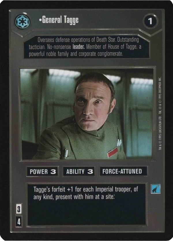 Decipher SWCCG Star Wars CCG General Tagge (WB)