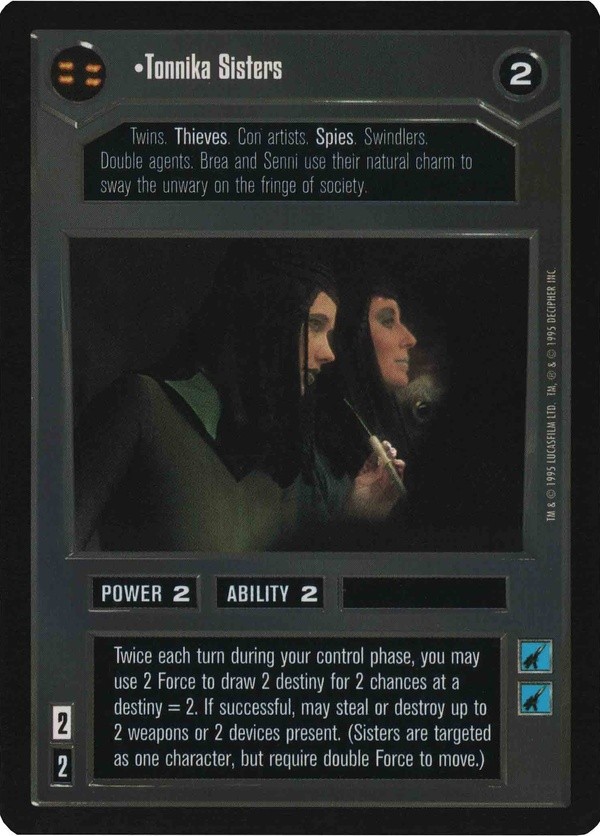 Decipher SWCCG Star Wars CCG Tonnika Sisters (WB)