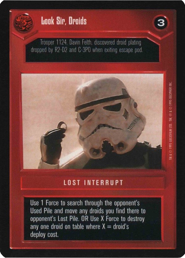 Decipher SWCCG Star Wars CCG Look Sir, Droids (WB)