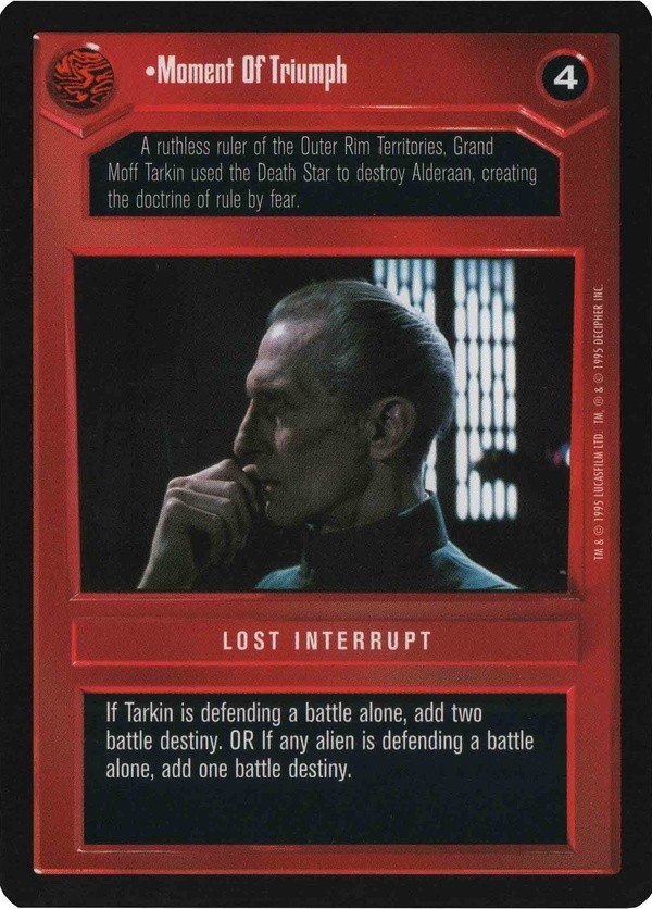 Decipher SWCCG Star Wars CCG Moment Of Triumph (WB)
