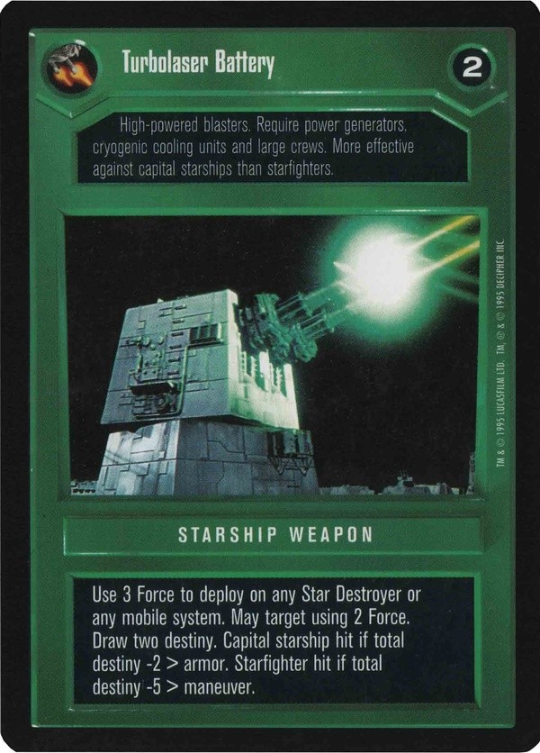 Decipher SWCCG Star Wars CCG Turbolaser Battery (WB)