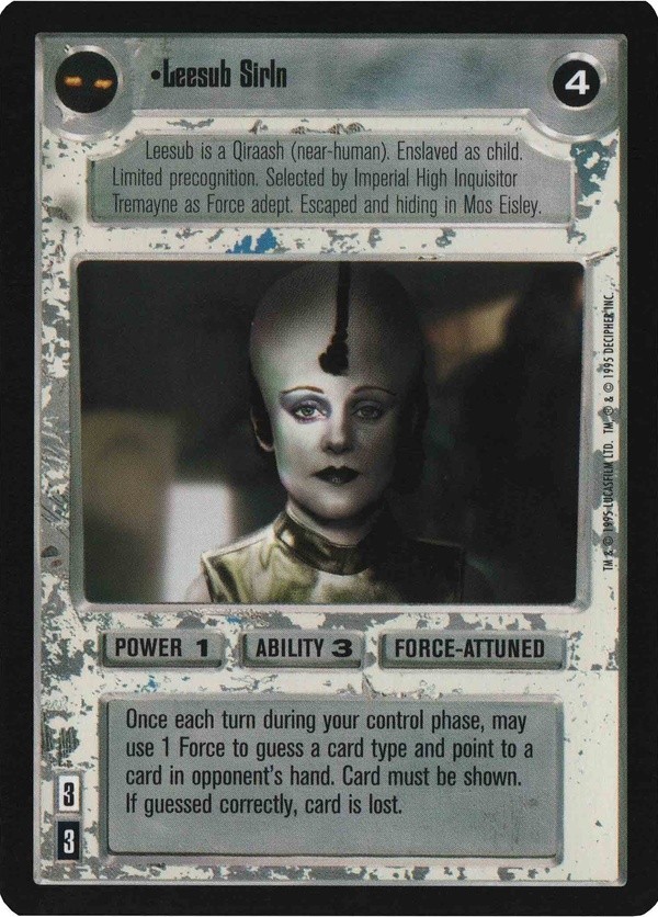 Decipher SWCCG Star Wars CCG Leesub Sirln (WB)