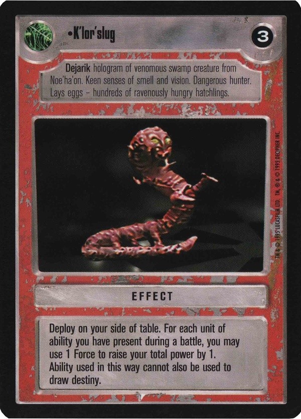 Decipher SWCCG Star Wars CCG K'lor'slug (WB)
