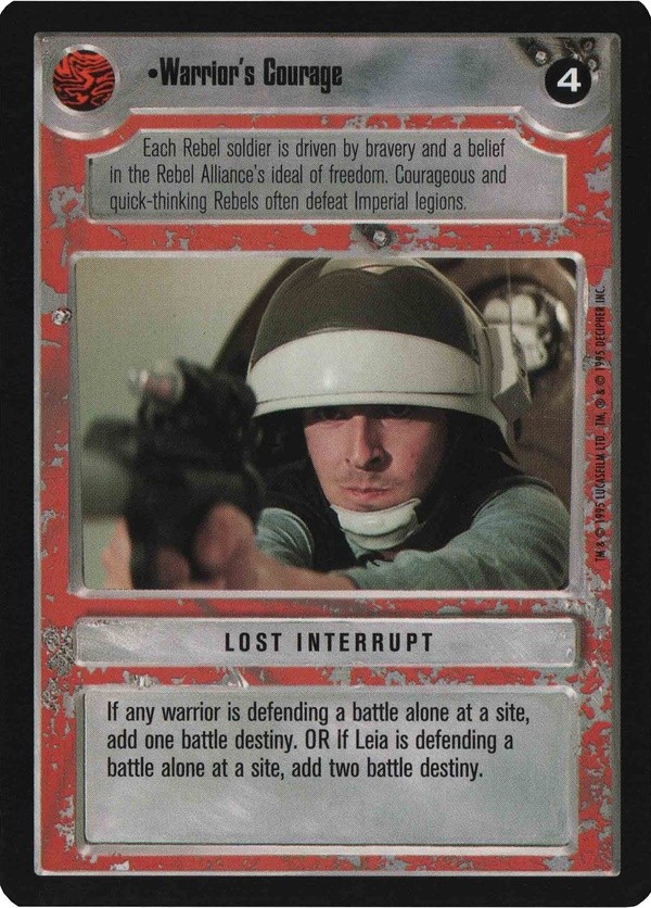 Decipher SWCCG Star Wars CCG Warrior's Courage (WB)