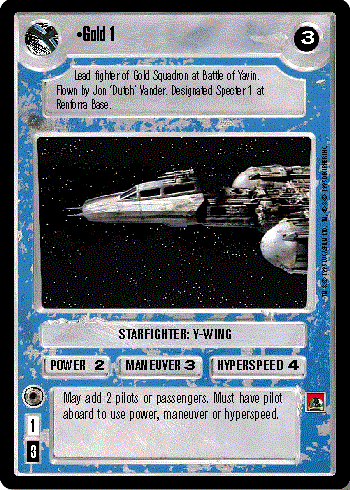 Decipher SWCCG Star Wars CCG Gold 1 (WB)