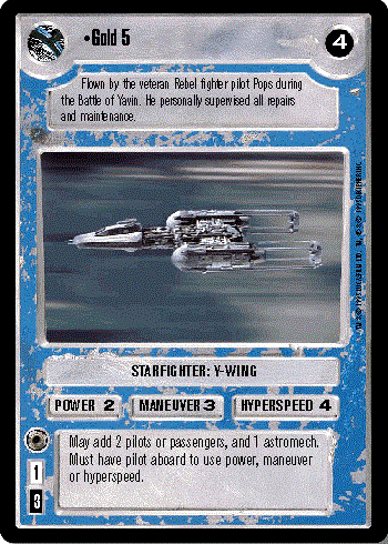 Decipher SWCCG Star Wars CCG Gold 5 (WB)