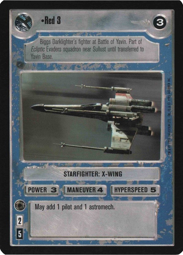 Decipher SWCCG Star Wars CCG Red 3 (WB)