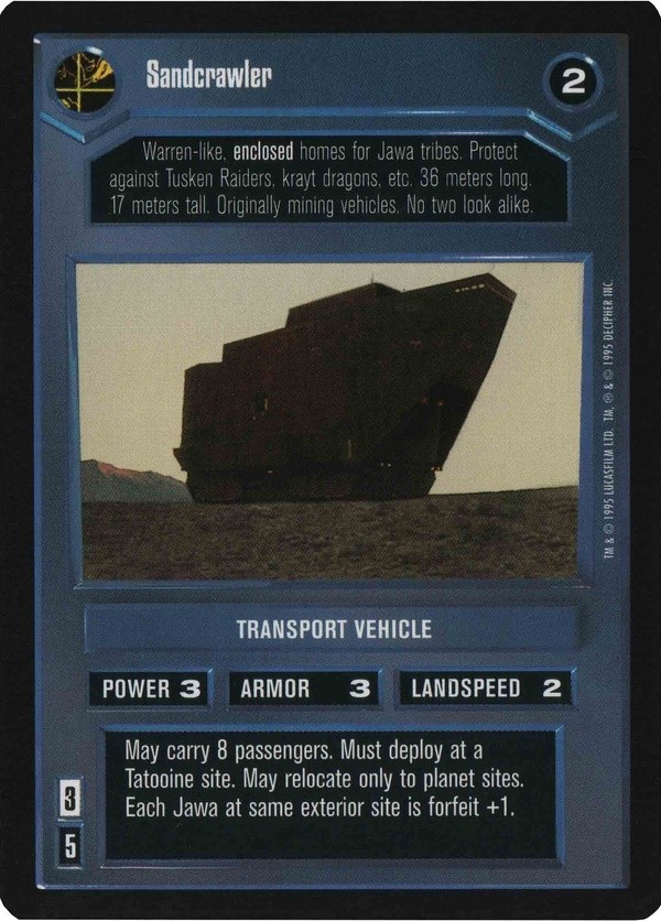 Decipher SWCCG Star Wars CCG Sandcrawler (WB)