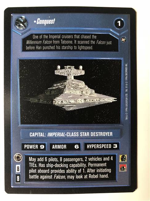 Decipher SWCCG Star Wars CCG Conquest (WB)