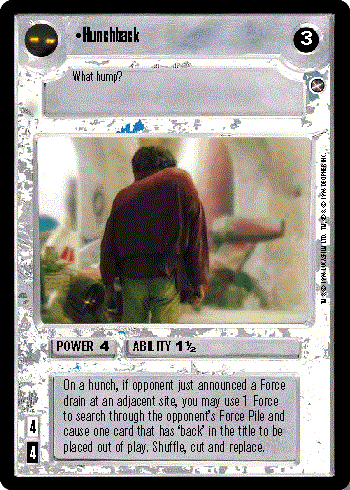 Decipher SWCCG Star Wars CCG Hunchback (WB)