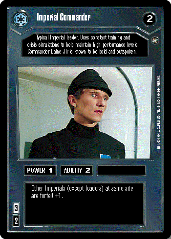 Decipher SWCCG Star Wars CCG Imperial Commander (WB)