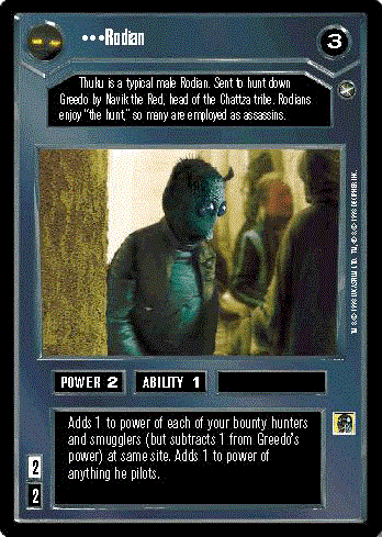 Decipher SWCCG Star Wars CCG Rodian (WB)