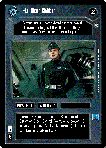 Decipher SWCCG Star Wars CCG Lt. Shann Childsen (WB)