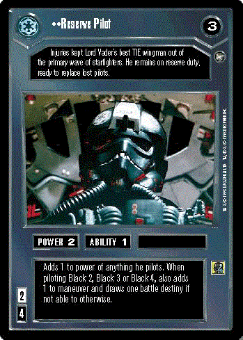 Decipher SWCCG Star Wars CCG Reserve Pilot (WB)