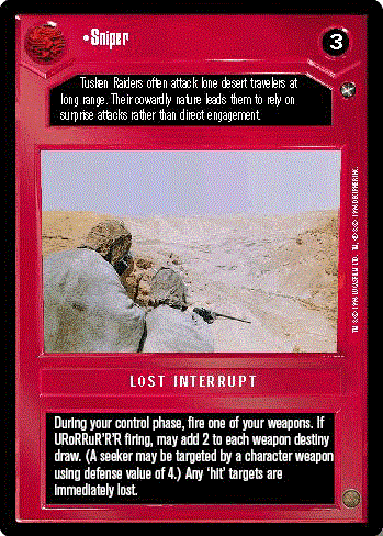 Decipher SWCCG Star Wars CCG Sniper (WB)