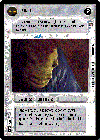 Decipher SWCCG Star Wars CCG Zutton (WB)