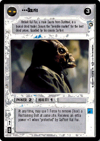 Decipher SWCCG Star Wars CCG Saurin (WB)