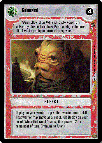 Decipher SWCCG Star Wars CCG Solomahal (WB)