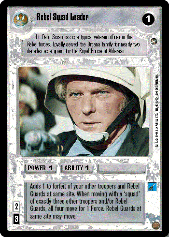 Decipher SWCCG Star Wars CCG Rebel Squad Leader (WB)