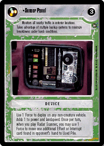 Decipher SWCCG Star Wars CCG Sensor Panel (WB)