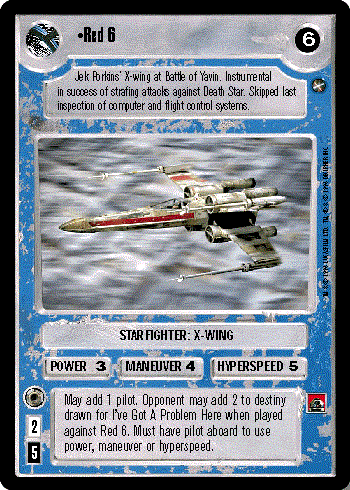 Decipher SWCCG Star Wars CCG Red 6 (WB)