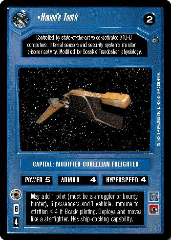 Decipher SWCCG Star Wars CCG Hound's Tooth (WB)