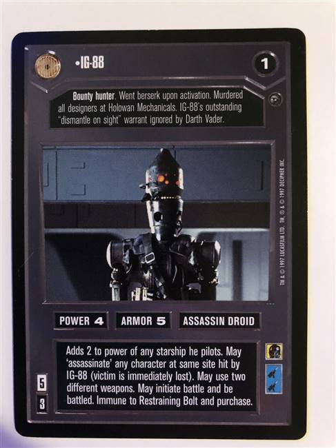 Decipher SWCCG Star Wars CCG IG-88 (WB)