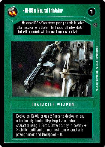 Decipher SWCCG Star Wars CCG IG-88's Neural Inhibitor (WB)